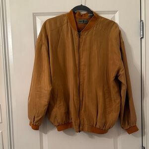Vintage Men's Camel Silk Bomber Jacket Sz M